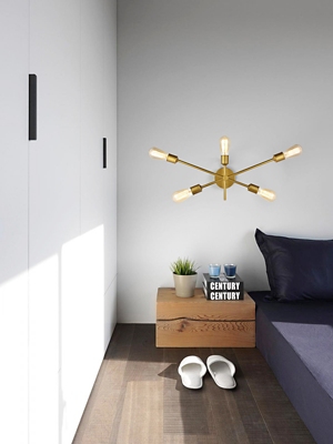 Axel 5 Lights Brass Wall Sconce, Brass, rollover
