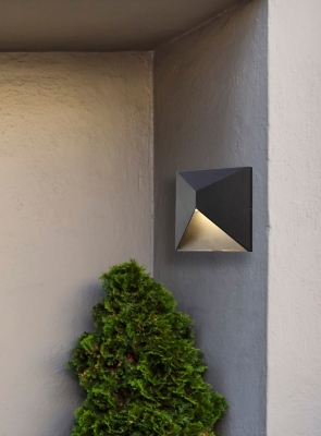Led Outdoor Wall Lamp 600Lm 3000K Black Finish Acrylic Lens, Black, rollover