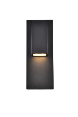 Raine Integrated Led Wall Sconce In Black, Black, large
