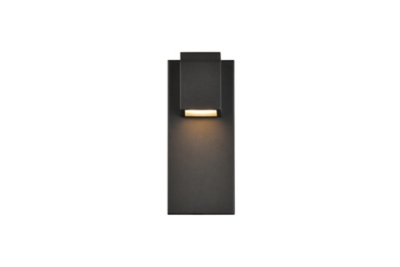 Raine Integrated Led Wall Sconce In Black, Black, large