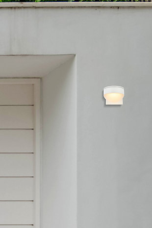 Raine Integrated Led Wall Sconce In White, White, rollover