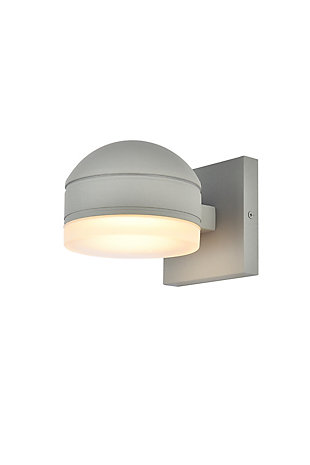 The Raine LED wall sconce exudes minimalist style and modern technology. Its powdercoated finish provides protection against the outdoor elements. This light is perfect for your front entryway, porch or balcony.Made of aluminum and iron | Can be used indoors or outdoors | Dimmable with electronic low-voltage dimmer | Illuminates with  warm light at 3,000k | 8 watt led | Wet rated | 310 lumens | No assembly required | Imported