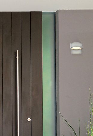 Raine Integrated Led Wall Sconce In Silver, Silver, rollover