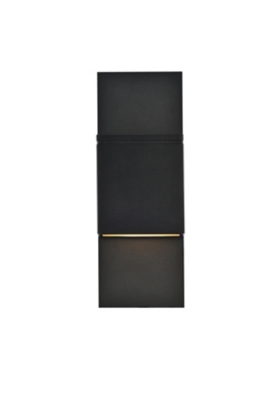 Raine Integrated Led Wall Sconce In Black, Black, large