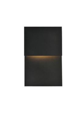 Raine Integrated Led Wall Sconce In Black, Black, large