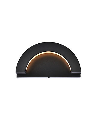 Raine Integrated Led Wall Sconce In Black, Black, large