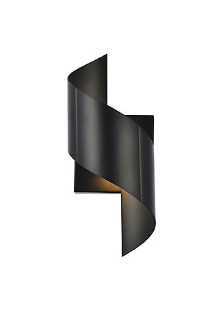 Raine Integrated Led Wall Sconce In Black, Black, large