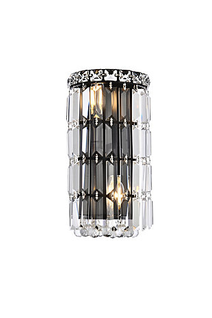 Maxime 6 Inch Black Wall Sconce, Black, large