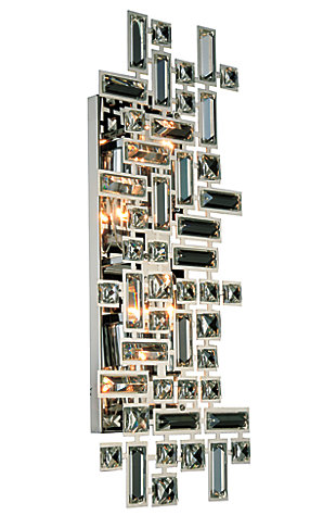 Picasso 4 Light Chrome Wall Sconce Clear Royal Cut Crystal, , large