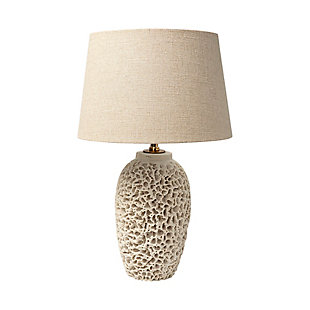 Mercana Mariam Beige Coral-Inspired Base Table Lamp, , large