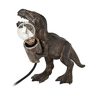 Mercana Raptor Dark Tone Resin Tyrannosaurus Rex Table Lamp, , large