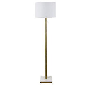 Evolution Dion Gold Metal and Marble Floor Lamp, , large