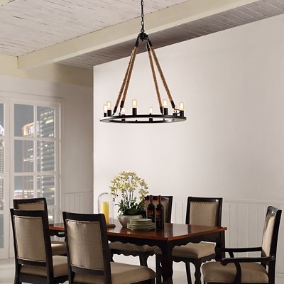 Modway Encircle Chandelier in Black, , rollover