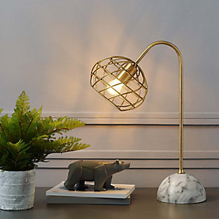 Modway Salient Brass and Faux White Marble Table Lamp, , rollover