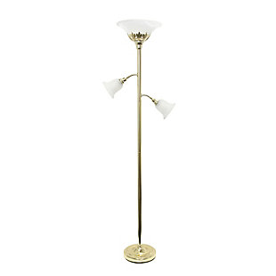 Lalia Home Torchiere Floor Lamp, Gold, large