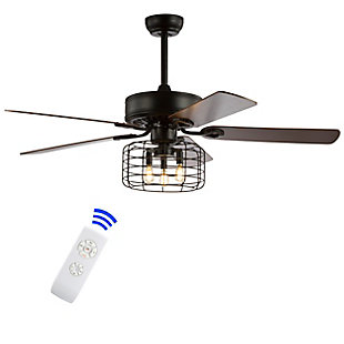 JONATHAN Y Asher 3-Light Industrial LED Ceiling Fan, , large