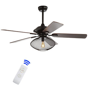 JONATHAN Y Clift 1-Light Mid-Century LED Ceiling Fan, , large