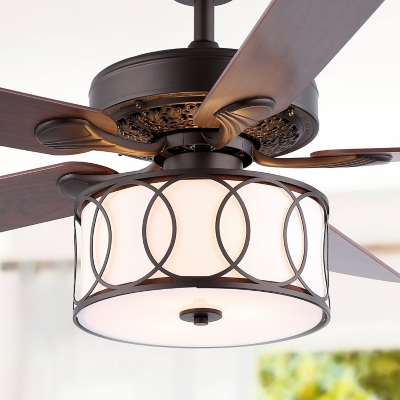 JONATHAN Y Circe 3-Light Transitional LED Ceiling Fan, Oil Rubbed Bronze, rollover