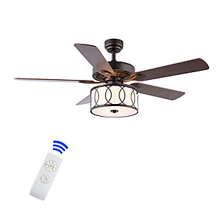JONATHAN Y Circe 3-Light Transitional LED Ceiling Fan, Oil Rubbed Bronze, large
