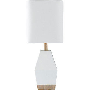 Surya Pimm 17"H x 7"W x 7"D Lamp, White, large