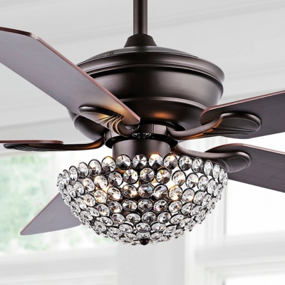 JONATHAN Y Cammy 3-Light Ceiling Fan, Oil Rubbed Bronze, rollover