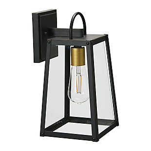 CREATIVE CO-OP Metal and Glass Outdoor Light, Oil Rubbed Bronze, , rollover