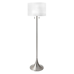 nuLOOM Ballwin 64" Metal Floor Lamp, Silver, large