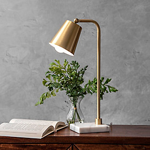 nuLOOM Lincoln 31" Brass & Marble Table Lamp, , rollover