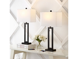 Jonathan Y Sabrina LED Table Lamp with USB (Set of 2)