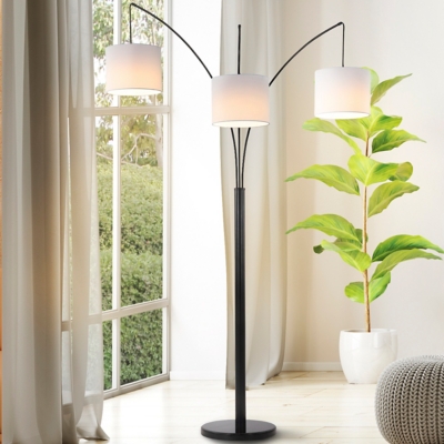 Jonathan Y Barrie Head-Adjustable LED Arc Floor Lamp | Ashley