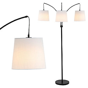 JONATHAN Y Sylva 7 Head-Adjustable LED Arc Floor Lamp, , large
