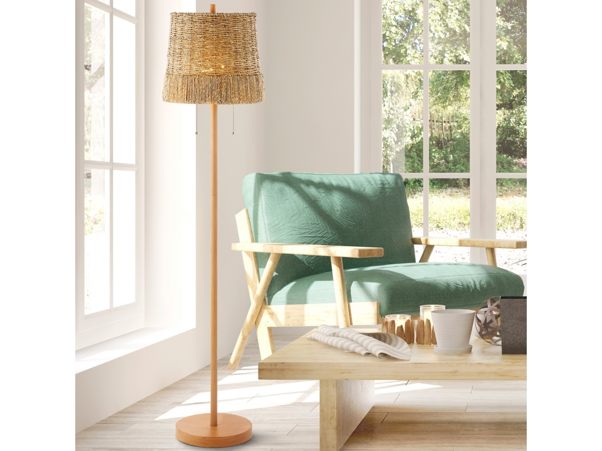 JONATHAN Y Ocata LED Floor Lamp with Pull Chain Ashley
