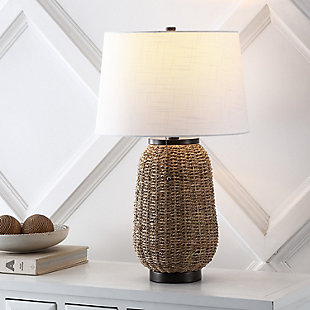 JONATHAN Y Chakrii LED Table Lamp with Pull-Chain, Dark Brown, rollover