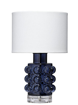 Relaxed Elegance Phoebe Glass Table Lamp, Blue, large