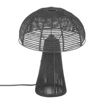 Oddy Jute Table Lamp, Black, rollover