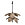 Storied Home 29 Inches Round Metal and Banana Fiber Leaf Hanging Pendant Lamp with Hardwire and 40 Watts Bulb Maximum, Antique Brass Finish and Natural, , swatch