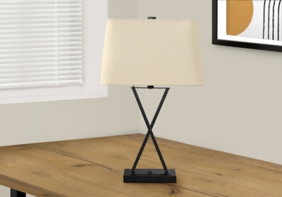 Monarch Specialties X Frame Table Lamp, Black