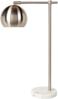 World Needle Hartford Nickle Task Table Lamp, Silver, large