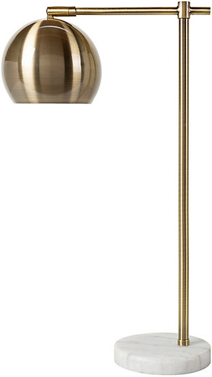 World Needle Hartford Brass Task Table Lamp, Brass, large