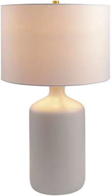 World Needle Helix White Table Lamp, White, large