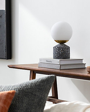 World Needle Verve Cement Globe Table Lamp, , rollover