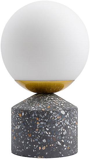 World Needle Verve Cement Globe Table Lamp, , large