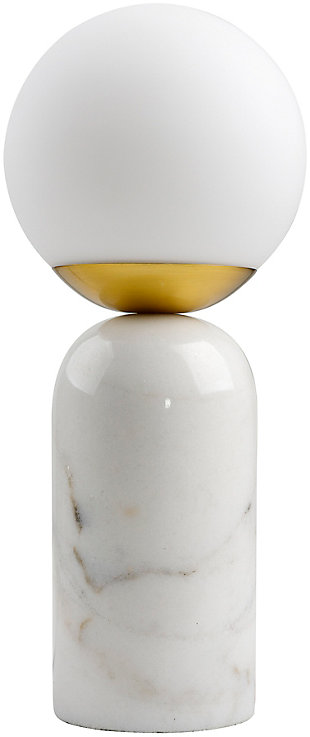 World Needle Verve White Globe Table Lamp, , large