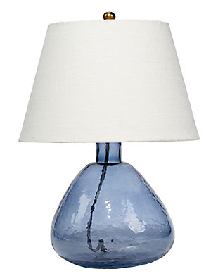 Relaxed Elegance Orion Glass Table Lamp, Blue, large