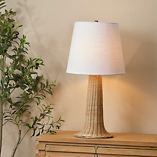 Relaxed Elegance Camille Woven Cane Table Lamp, , rollover