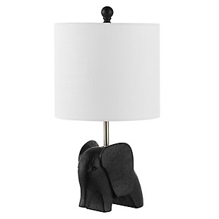 Jonathan Y Koda Elephant LED Kids Table Lamp, Black, large