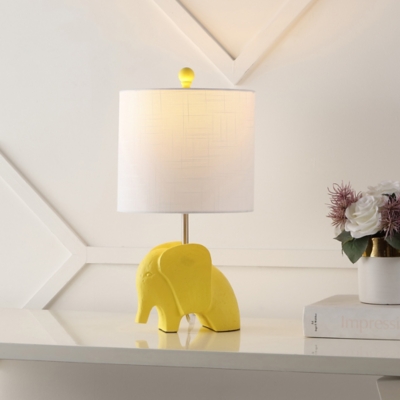 Jonathan Y Koda Elephant LED Kids Table Lamp, Yellow, large