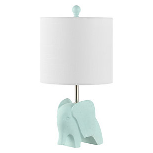 Jonathan Y Koda Elephant LED Kids Table Lamp, Turquoise, large