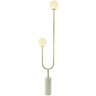 Bayberry Lane Orb 2 Light Floor Lamp, Gold, large