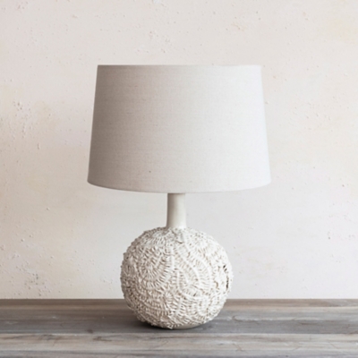 Storied Home Handmade Textured Table Lamp, , rollover
